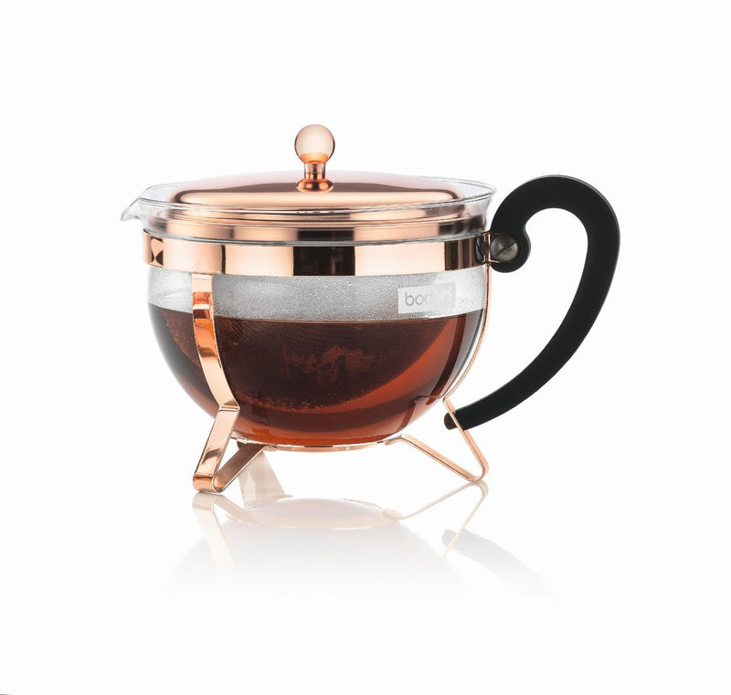 Bodum Chambord Tea Pot, 1.3 L, 44 Oz, Copper - Bd-11656-18