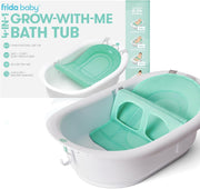 4-in-1 Grow-with-Me Bath Tub Transforms Infant Bathtub to Toddler Bath Seat with Backrest for Assisted Sitting in Tub, White - 4-in-1 Grow-with-Me Bath Tub