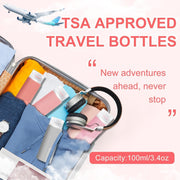 Idrese Silicone Travel Bottles Set, 4 Pcs 100ml Containers for Toiletries, Accessories for Women, Airplane Essentials (Green)