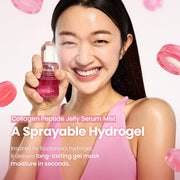 Collagen Peptides Jelly Serum Mist, Hydrating Face Mist, Plumping, Anti-Aging Face Spray, Sprayable Hydrogel, Travel Essentials & Self Care Gifts for Women, Korean Skin Care 1.69 fl.oz