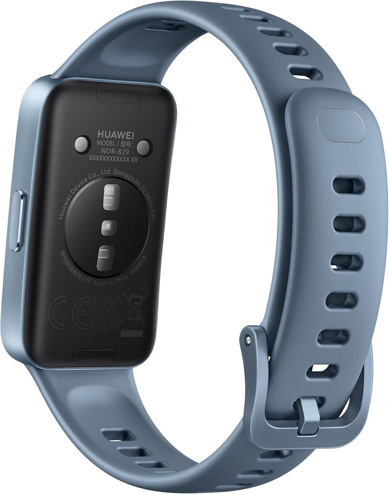 HUAWEI Band 10 Smart Watch, Metallic Design and Comfortable Wearing, Pro-level Sleep Analysis, Emotional Health Aid, 100 Workout Modes, Robust Battery Life, IOS and Android, Blue