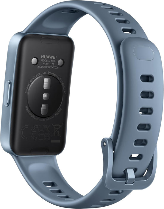 HUAWEI Band 10 Smart Watch, Metallic Design and Comfortable Wearing, Pro-level Sleep Analysis, Emotional Health Aid, 100 Workout Modes, Robust Battery Life, IOS and Android, Blue