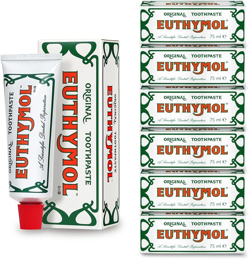 Euthymol THREE PACKS of Euthymol Original Toothpaste Personal Care - 75 ml (Pack of 6)