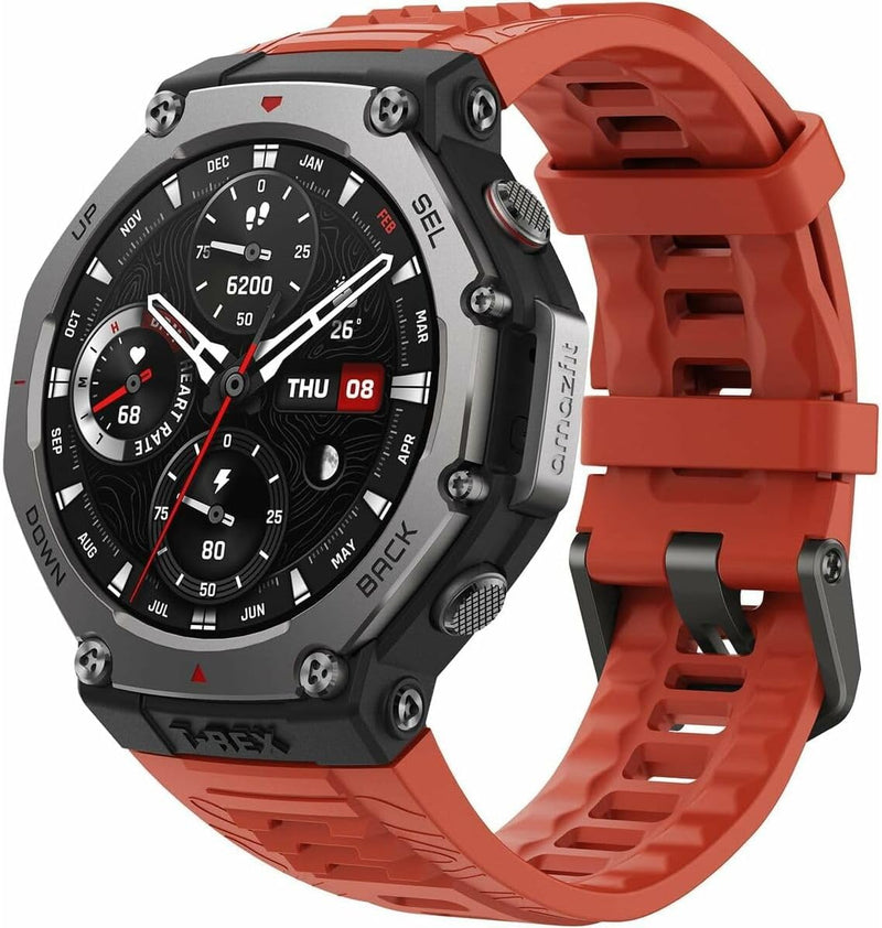 Amazfit T-Rex 3 Rugged/Military Smart Watch 48mm, 27 Day Battery, GPS (with Privacy), Offline Maps, 328 Feet Water-Resistant, 170 Fitness/Sport Modes, AI, Voice Control, for Android or iPhone