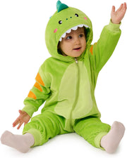 Spooktacular Creations Halloween Dinosaur Costume, Dragon Zip-up Hooded Jumpsuit for Halloween Costume Cosplay Themed Parties