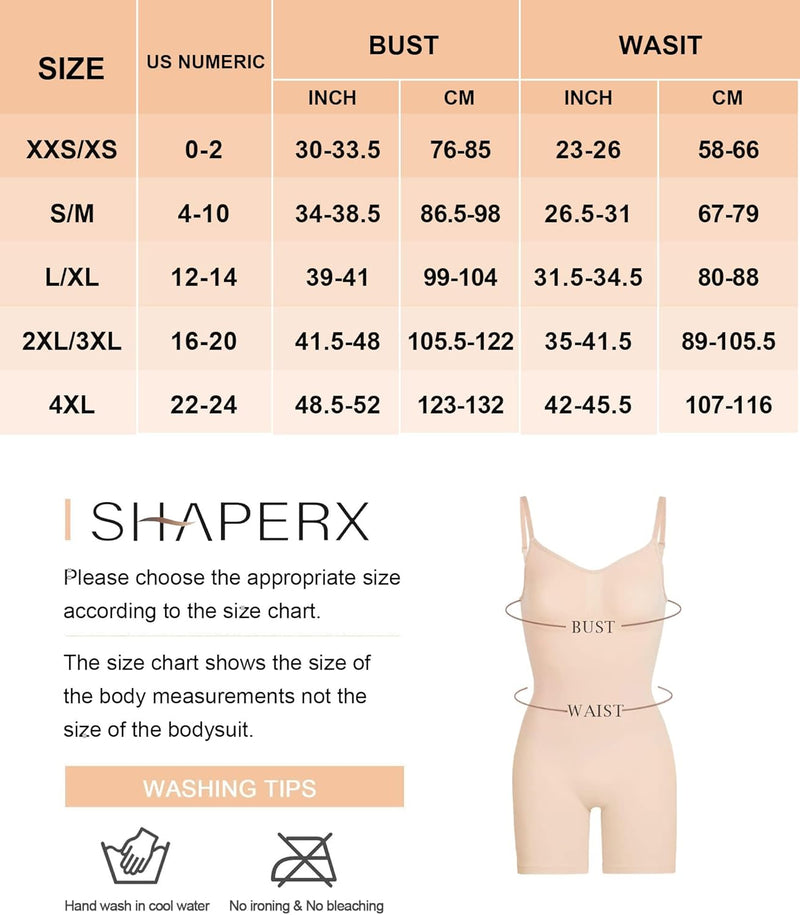 SHAPERX Bodysuit for Women Tummy Control Shapewear Seamless Sculpting Thong Body Shaper Tank Top