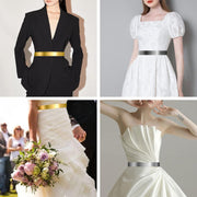 Dress Mirror Metal Girdle, Gold Adjustable Waist Chain Belt Dress Accessories for Girls Women Party Wedding Festival