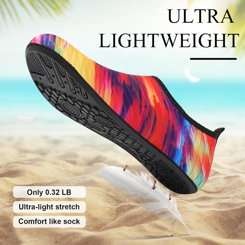 L-RUN Men Women Water Shoes Barefoot Aqua Socks Lightweight Swim Shoes for Beach Surf Pool Yoga