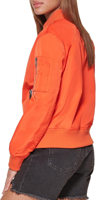 Levi's Women's Women's poly bomber jacket with contrast zipper pockets Jacket