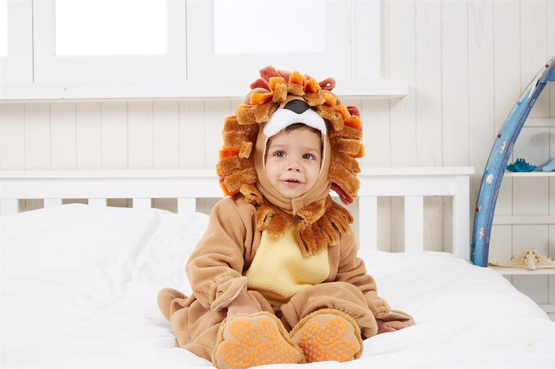 Spooktacular Creations Halloween Lion Costume Toddler with Toy Zebra, Kids Lion Costume for Baby Halloween Dress Up Party