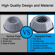 X spring Anti Vibration Pads for Washing Machine, 4PCS Heavy Duty Rubber Shock Absorber Pads, Universal Anti Walk Pads for Most Washing Machines and Dryers, Noise Cancelling Washer Dryer Support
