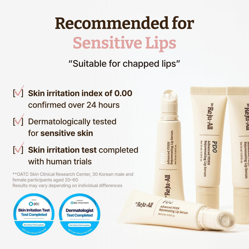 Advanced PDRN Rejuvenating Lip Serum - Hydrating Lip Balm with Lipozip PDRN for Glowy, Dewy Lips - Gentle Exfoliating & Smoothing Lip Moisturizer - Hibiscus & Lactic Acid - 10ml