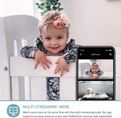 HogoR Lollipop Baby Monitor with True Crying Detection (Cotton Candy) - Smart WiFi Baby Camera - Camera with Video, Audio and Sleep Tracking