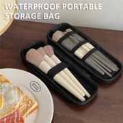 1 Piece Black Hard Shell Pencil Case, Waterproof Portable Storage Bag, Multifunctional Chain Pencil Case, Suitable for Management Pens, Ballpoint Pens, School Office Supplies