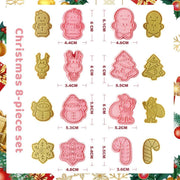 Christmas Cookie Cutters Set 12pcs Holiday Baking Set and DIY Fun 3D Christmas Cookie Stamps for Kids Fondant Mould Christmas Party Suppllies