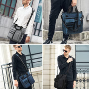 Mens Messenger Bag Laptop Shoulder Bag Computer Work Office Bag Waterproof Briefcases for Travel Work - Black