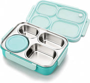 AUTOYSUR Lunch Box Stainless Steel Containers For Adults Men Women, Bento Box Adult Lunch Box W/ 4 Compartments, Insulated Bento Boxes Leakproof,BPA Free,Dishwasher Safe Stainless Steel Bento Box (B) - B