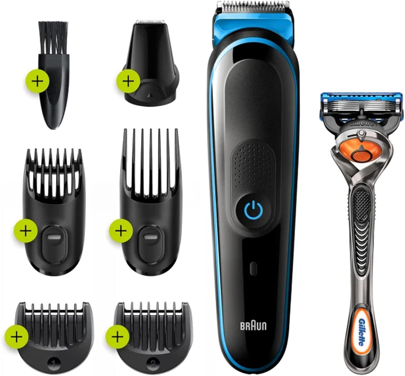 Braun Multi Grooming Kit MBMGK5, 100 Years Design Edition, 6-in-1 Mens Trimmer kit including short and long combs, hair clippers and precision trimmer - MGK5245