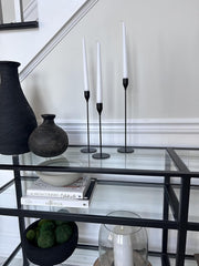 Lobolighting Black Candlesticks Holders Set of 3, Black Taper Candles Holders for Candlestick, Modern Farmhouse Decor Mantle Fireplace Dinner Table Centerpieces Decoration