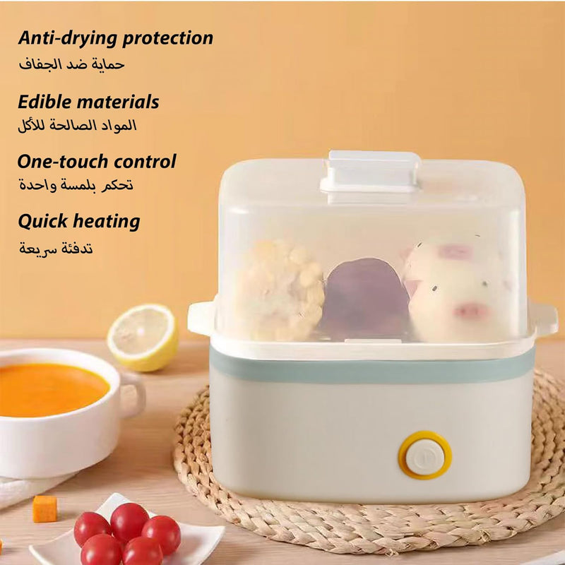 ZYNOXITY Electric Egg Cooker & Steamer - Multi-Function Rapid Boiler for Hard & Soft Boiled Eggs, Large Capacity, Auto Shut-Off, Kitchen Breakfast Maker, Easy Clean, BPA-Free, White/Green
