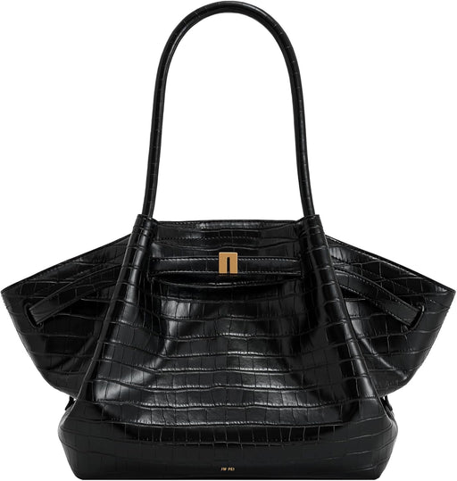 Women's Hana Medium Tote Bag - Black Croc