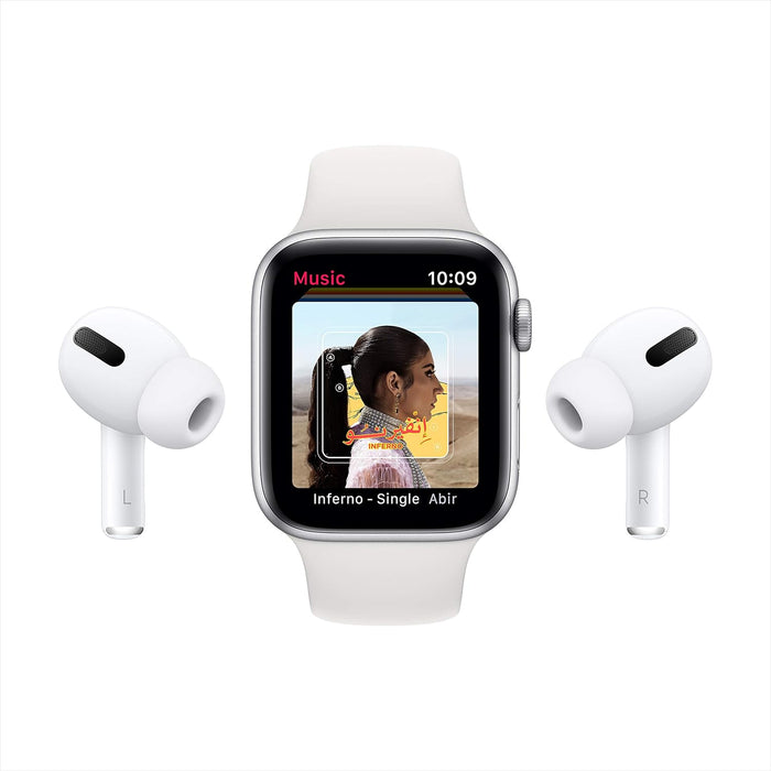 Apple Watch Series 6 (GPS, 44mm) - Space Grey Aluminium Case with Black Sport Band (Renewed)