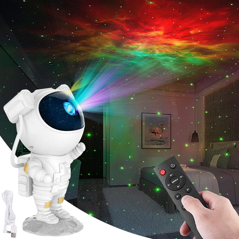Longzhuo Space Buddy Projector, Star Projector Galaxy Light, Astronaut Night Light Projector with Remote Control Timer, Desk Lamp LED Lights Suitable for Kids Adult Bedroom Birthday Christmas Gifts