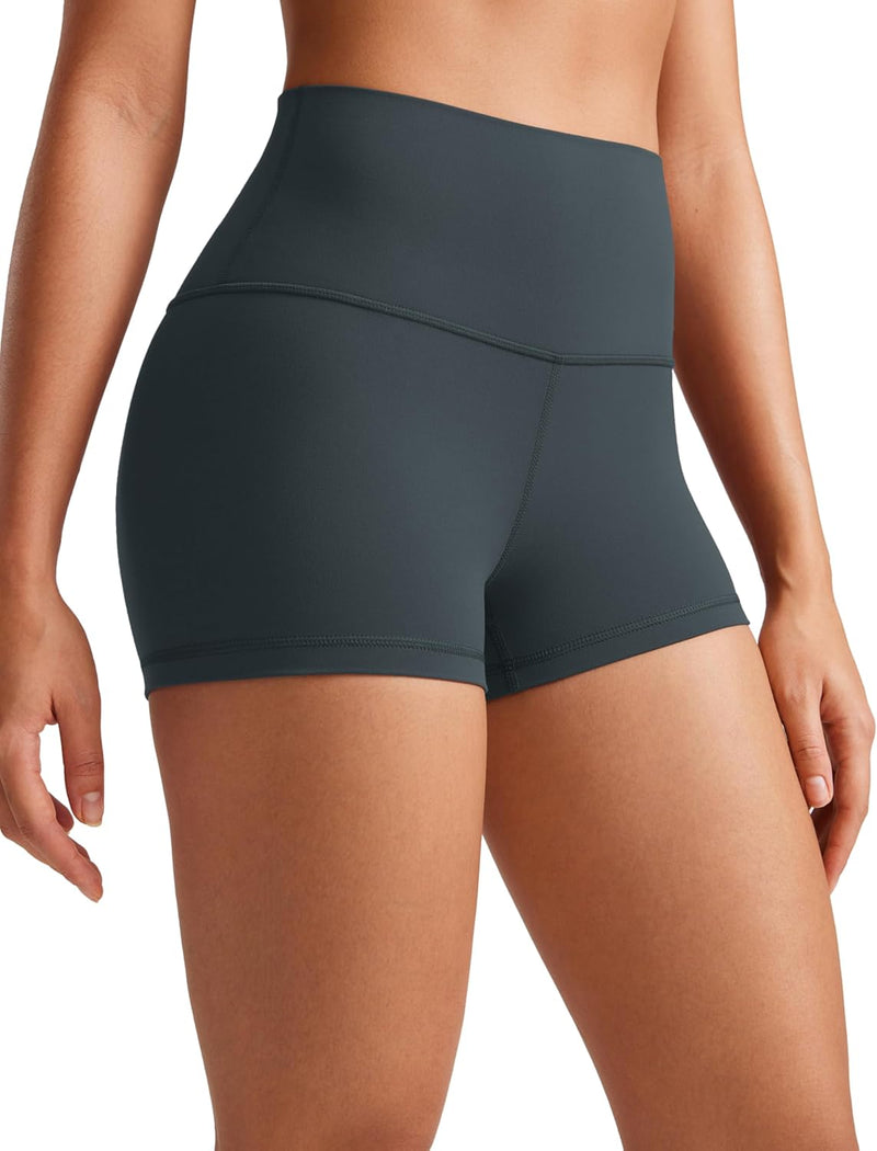 CRZ YOGA Womens Butterluxe Biker Shorts 2.5 Inches - High Waisted Yoga Workout Running Spandex Booty Shorts