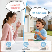 Kids Video Walkie Talkies Toys with Rotating Antenna & 2.0-Inch Screen - Dual-Camera Video Chat, USB-C Rechargeable with Lanyard, Colorful Gift for Interactive Play (Blue and Pink)