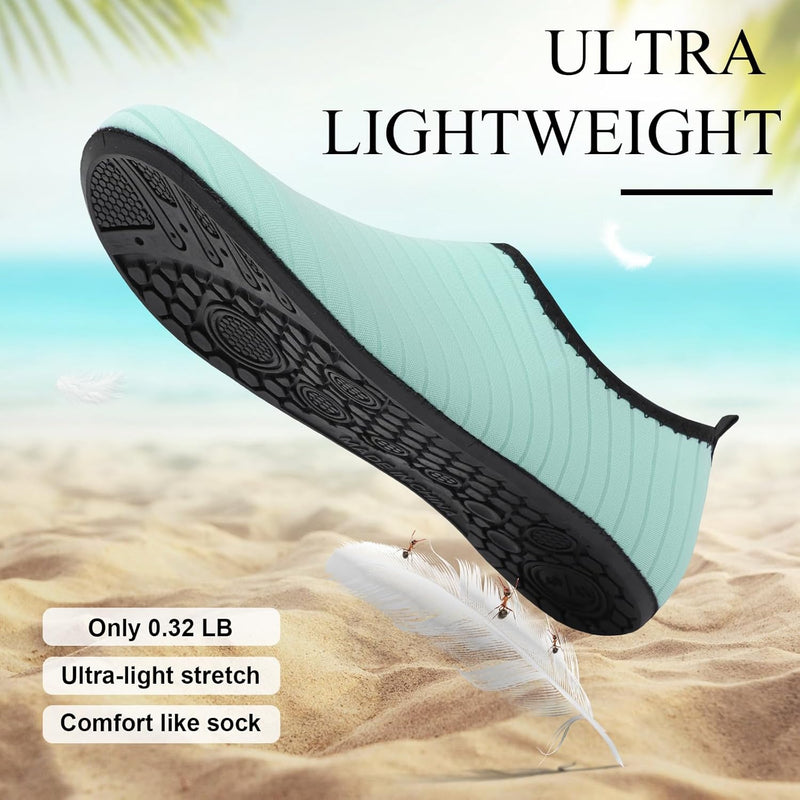 L-RUN Men Women Water Shoes Barefoot Aqua Socks Lightweight Swim Shoes for Beach Surf Pool Yoga