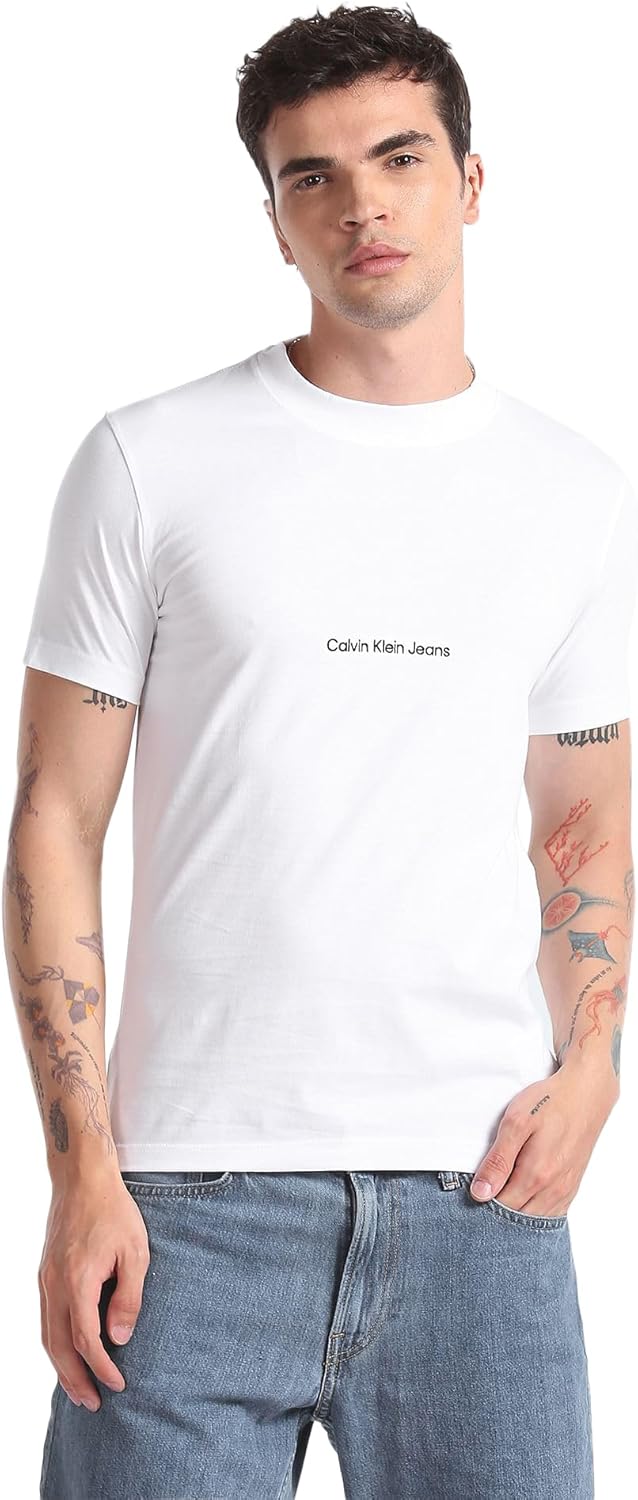 Men's Blocking S/S T-Shirt - Bright White