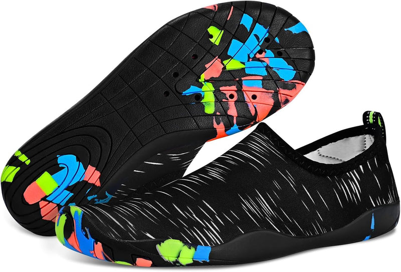 Water Shoes for Men Women, Swim Shoes Beach Pool Shoes Non-Slip Quick Dry Aqua Socks, Adult Barefoot Sports Shoes for Surf Water Yoga