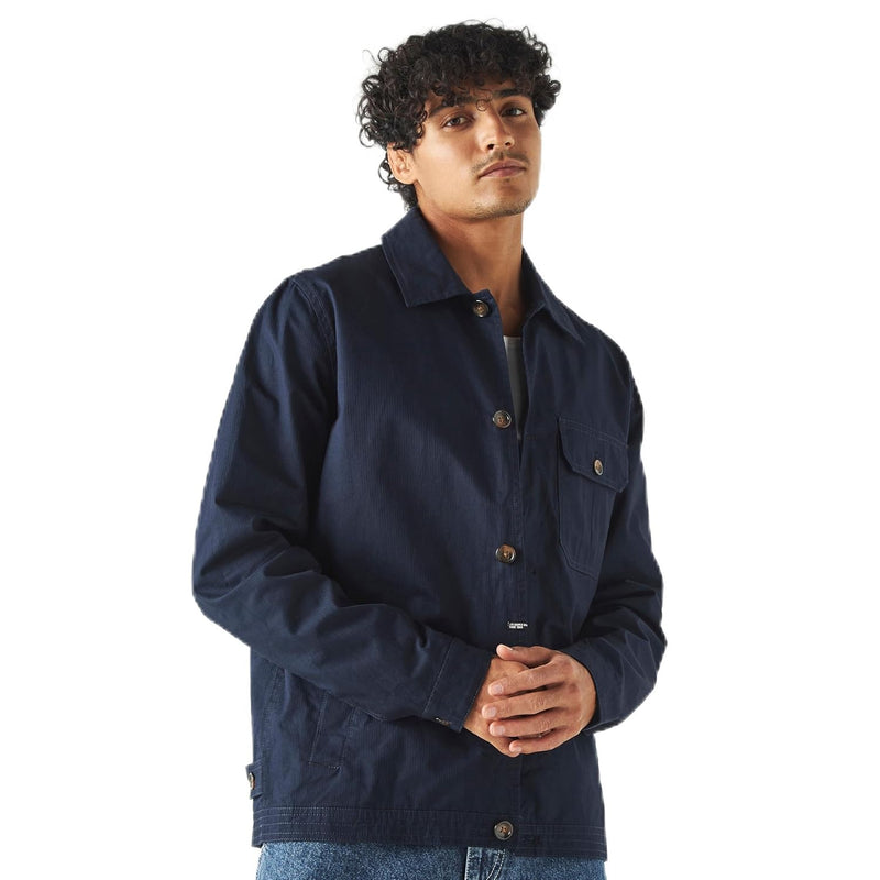 Lee Cooper Men Lee Cooper Ribbed Shacket with Long Sleeves and Pockets