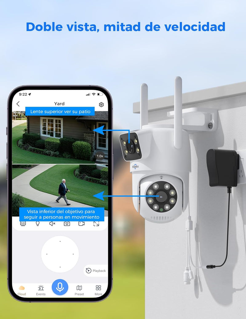 Hiseeu Indoor Security Camera, 2.4G/5G 5MP Baby Monitor Pet Camera for Home Security, PTZ 360°, Auto Tracking, 2 Way Audio, Night Vision, PIR Detection, Local Storage…