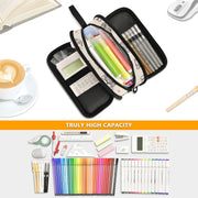 Pencil Case Large Capacity Pen Pouch Makeup Bag, with 3 Compartments Pen Holder, G05, Make-Up Pouch - G05
