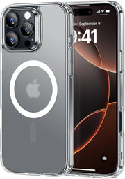 ESR for iPhone 15 Pro Max Case, Compatible with MagSafe, Military-Grade Protection, Yellowing Resistant, Scratch-Resistant Back, Magnetic Phone Cover for iPhone 15 Pro Max, Classic Series, Clear - iPhone 16 Pro Max B-Frosted Clear