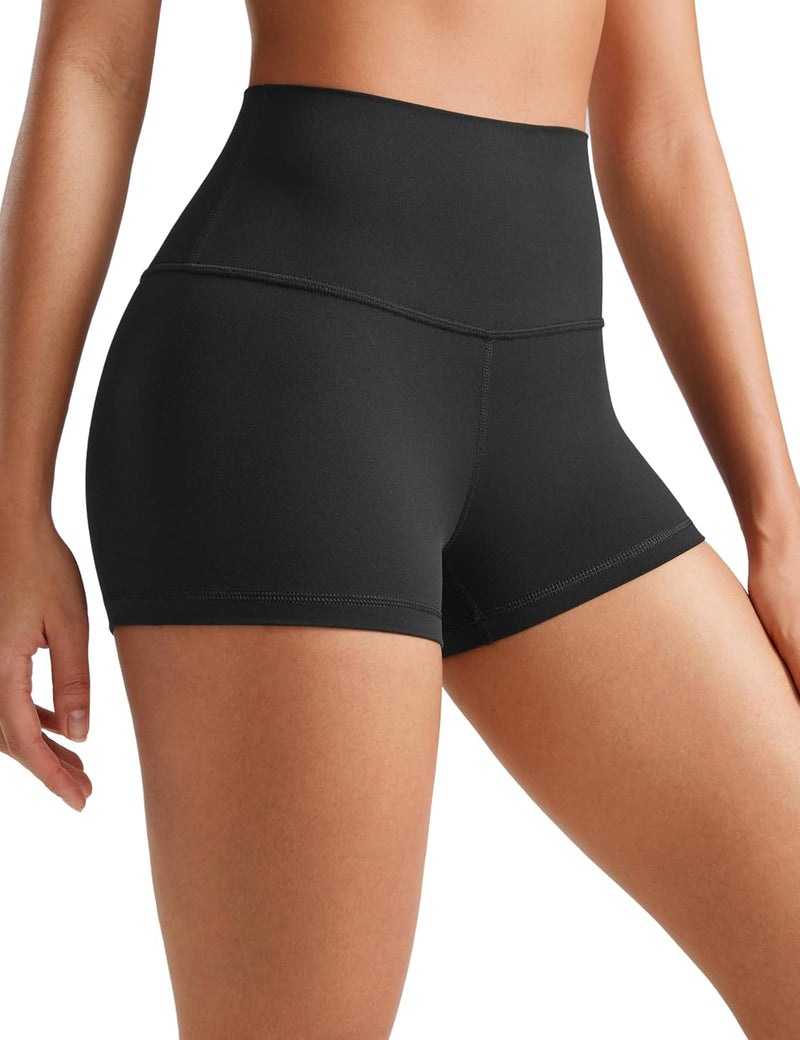 CRZ YOGA Womens Butterluxe Biker Shorts 2.5 Inches - High Waisted Yoga Workout Running Spandex Booty Shorts