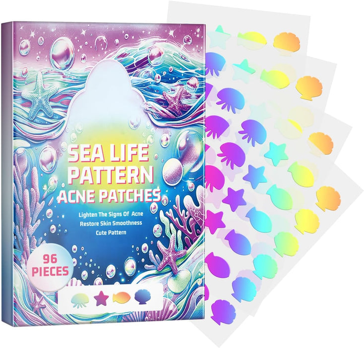 Azonee Pimple Patches for Face, Hydrocolloid Acne Patches Cute Star Zit Covers Spot Cover Stickers 180 Pcs with Tea Tree Salicylic Acid Natural Green Algae Extract Blemish Spot Stickers, 5 Styles