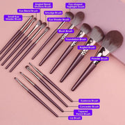 Makeup Brushes Set 14Pcs Premiun Synthetic Makeup Brushes for Foundation Eyeshadow Concealer & Blush Cosmetics Brush Set Gifts for Women Girls