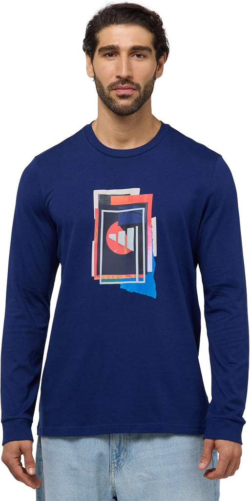 Men Beyond The Course Graphic Long Sleeve T-Shirt - Blue