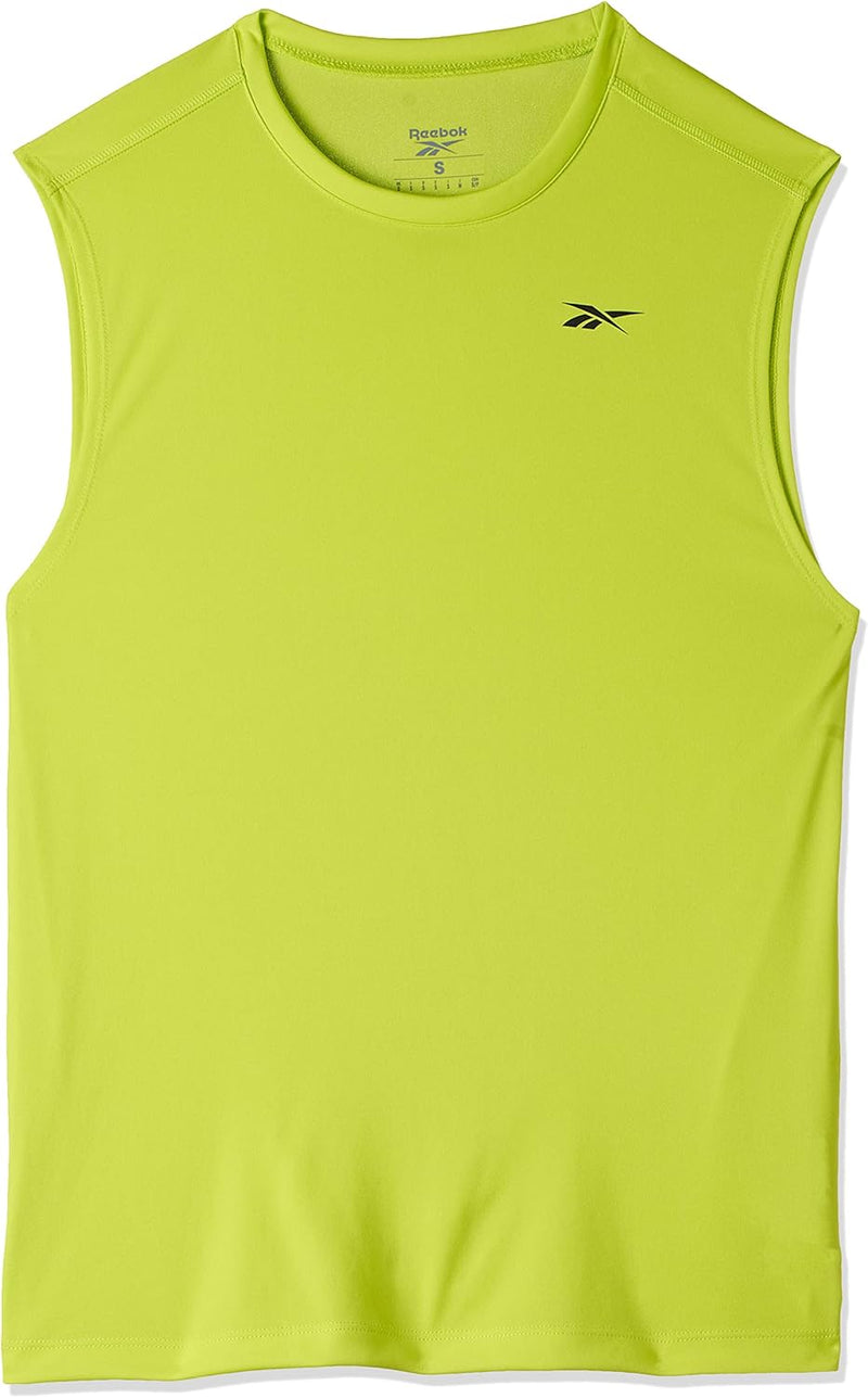 Men's TRAIN SLVLS TECH TEE T-SHIRT (SLEEVELESS) - Acid Yellow
