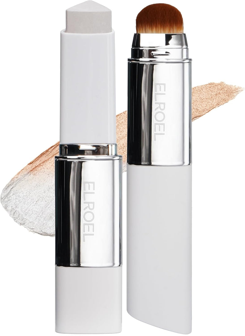 BLANC Cover Cream Stick V - Korean Color-Changing Foundation with Detachable Brush - Full to Medium Coverage Base Makeup (201 Fair, 0.45 oz) - light