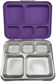Stainless Steel Bento Lunch Box Leak-Resistant, Multi-Compartment Food Container Durable & Eco-Friendly Meal Prep Box for Kids & Adults Perfect for School, Office & Travel (purple) - purple