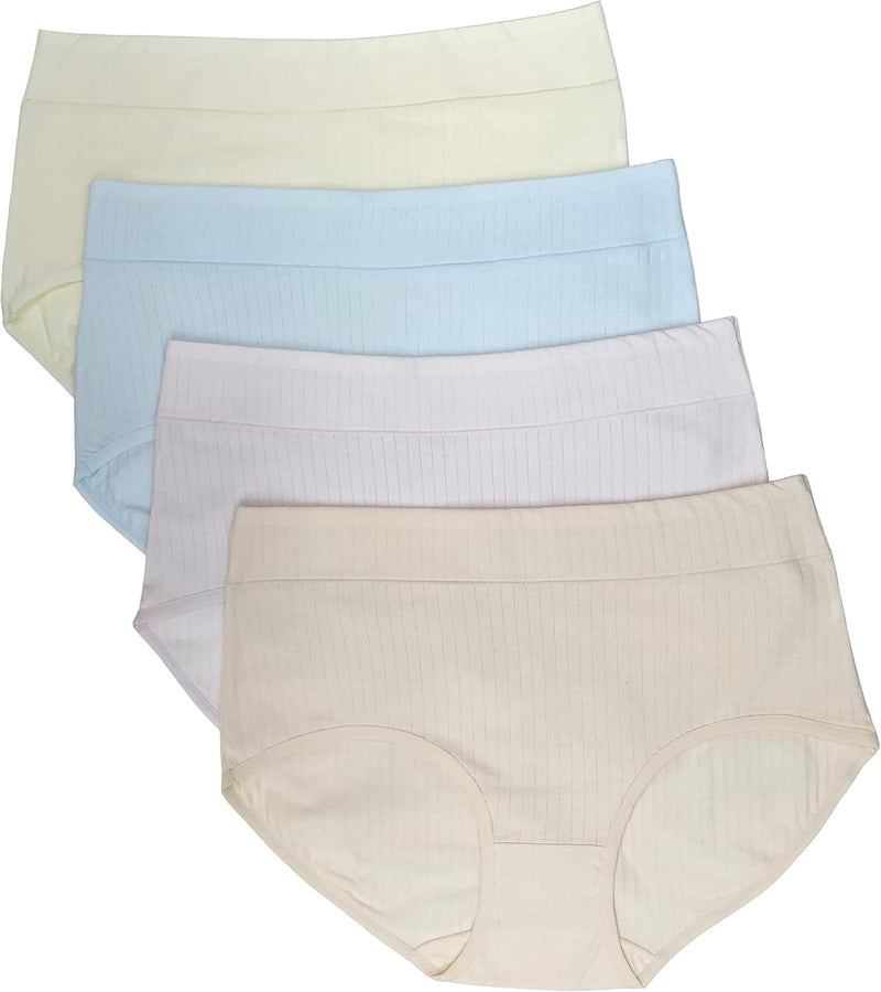 Premium Cotton Four-way stretch Panties - MULTIPACK - Regular and Plus Sizes - Classic Briefs for Women