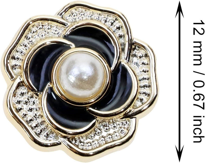 YACAISI Hijab Magnetic Pins 4Pcs Small Flower No-Snag Multi-Use Pinless Safety Button with Magnets for Women Girls Clothes Hat Decor