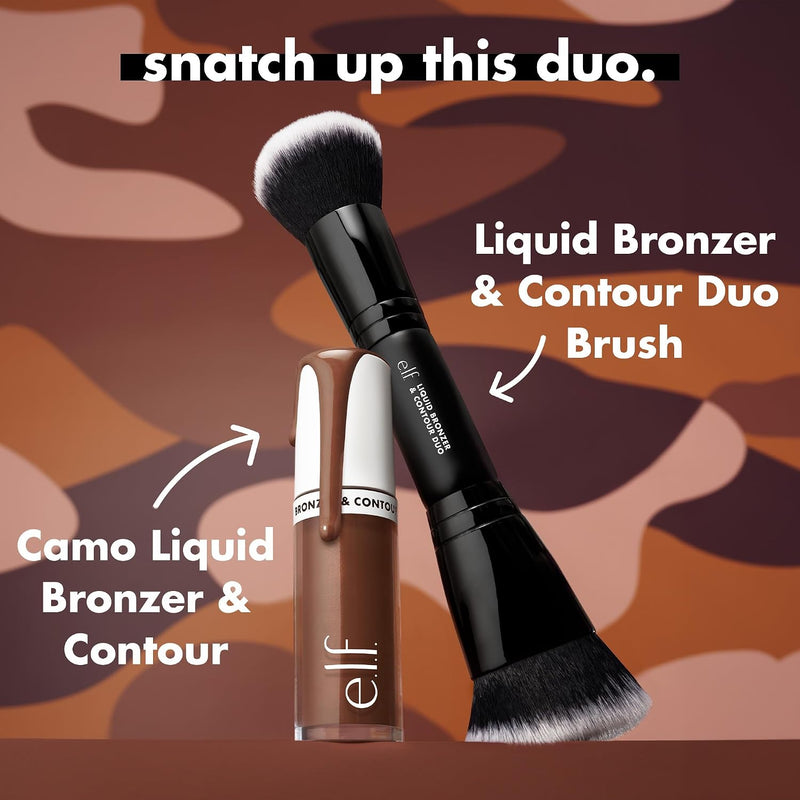 e.l.f. Camo Liquid Bronzer & Contour, Silky Highly Pigmented Formula, Creates a Long-Lasting Bronzed Glow & Natural Look, Vegan & Cruelty-Free, 4 Light/Medium - 8 Deep 29.57 ml (Pack of 1)