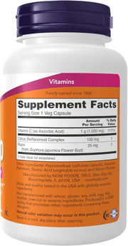 Foods Vitamin C-1000 with 100 mg Bioflavonoids Immune Support & Antioxidant Protection & Collagen Formation & Overall Wellness 100 Veg Capsules