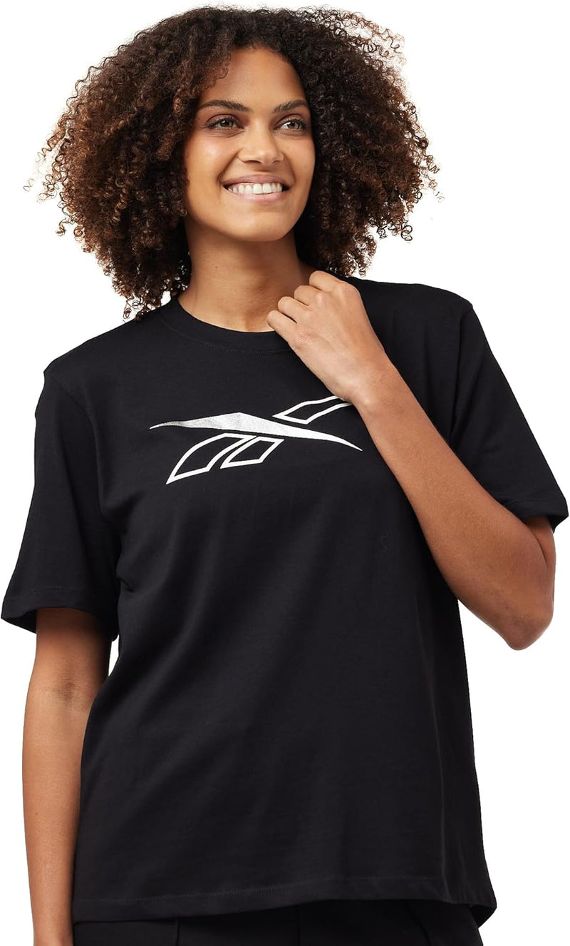 Womens BRIELLE CREW NECK OVERSIZED SS TEE T-shirt (pack of 1) - BLACK