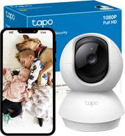 TP-Link Tapo Pan/Tilt Smart Security Camera, Indoor CCTV, 360 Rotational Views, Works with Alexa&Google Home, No Hub Required, 1080p, 2-Way Audio, Night Vision, SD Storage, Device Sharing (TC70) - 2 MP-TC70
