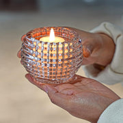 kanpura Clear Round Glass Votive Candle Holders 1pc, Fall Tea Light Candle Holder for Wedding Table, Votive for Birthday Party Decor